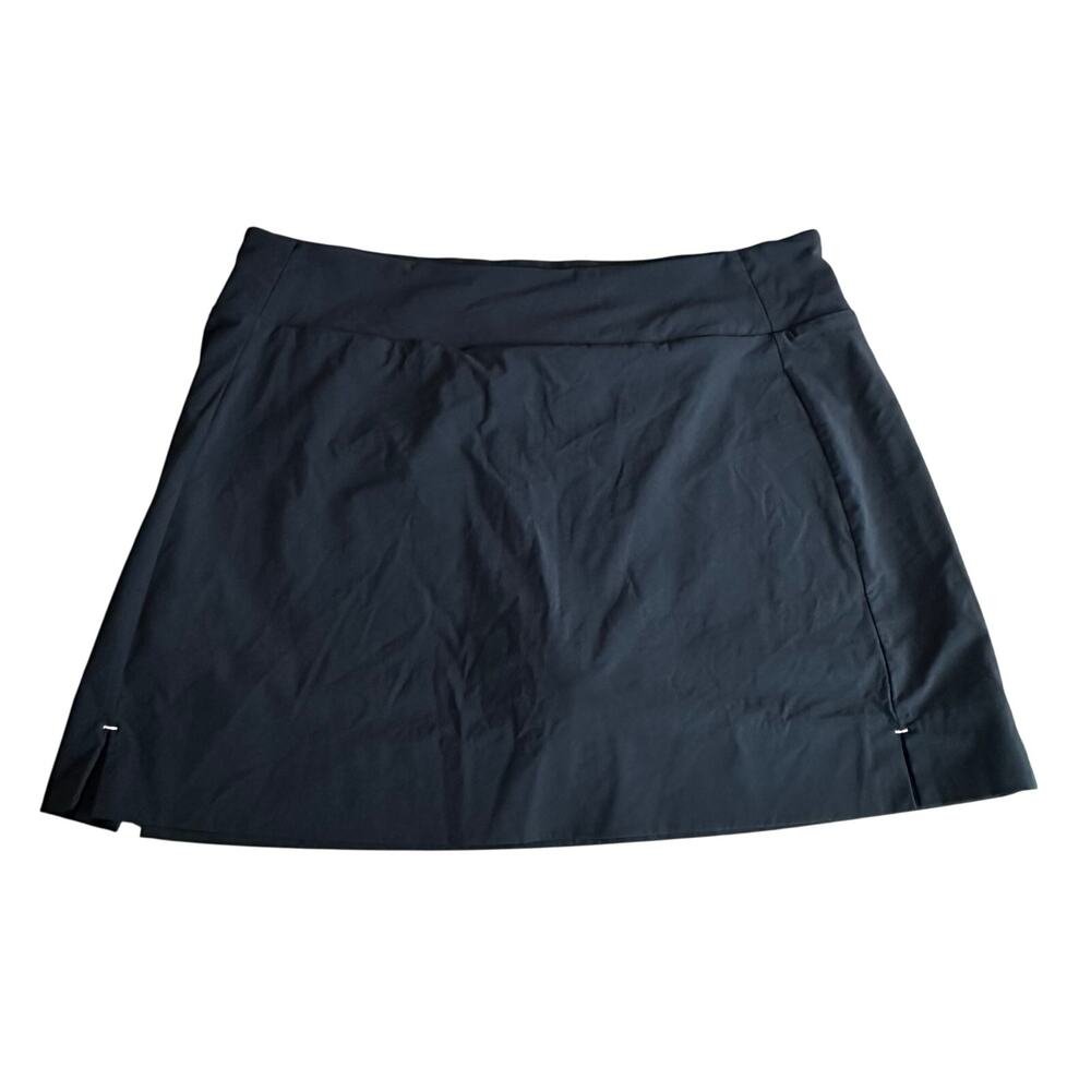 Golftini Women's Golf Active Skort Athletic Skirt Black Nylon Blend L